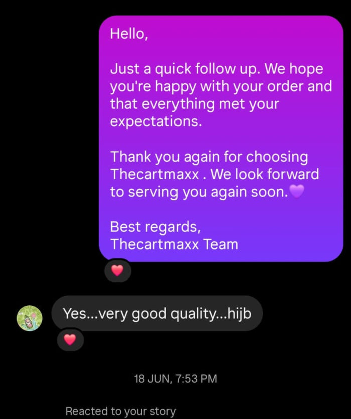 Customer review screenshot