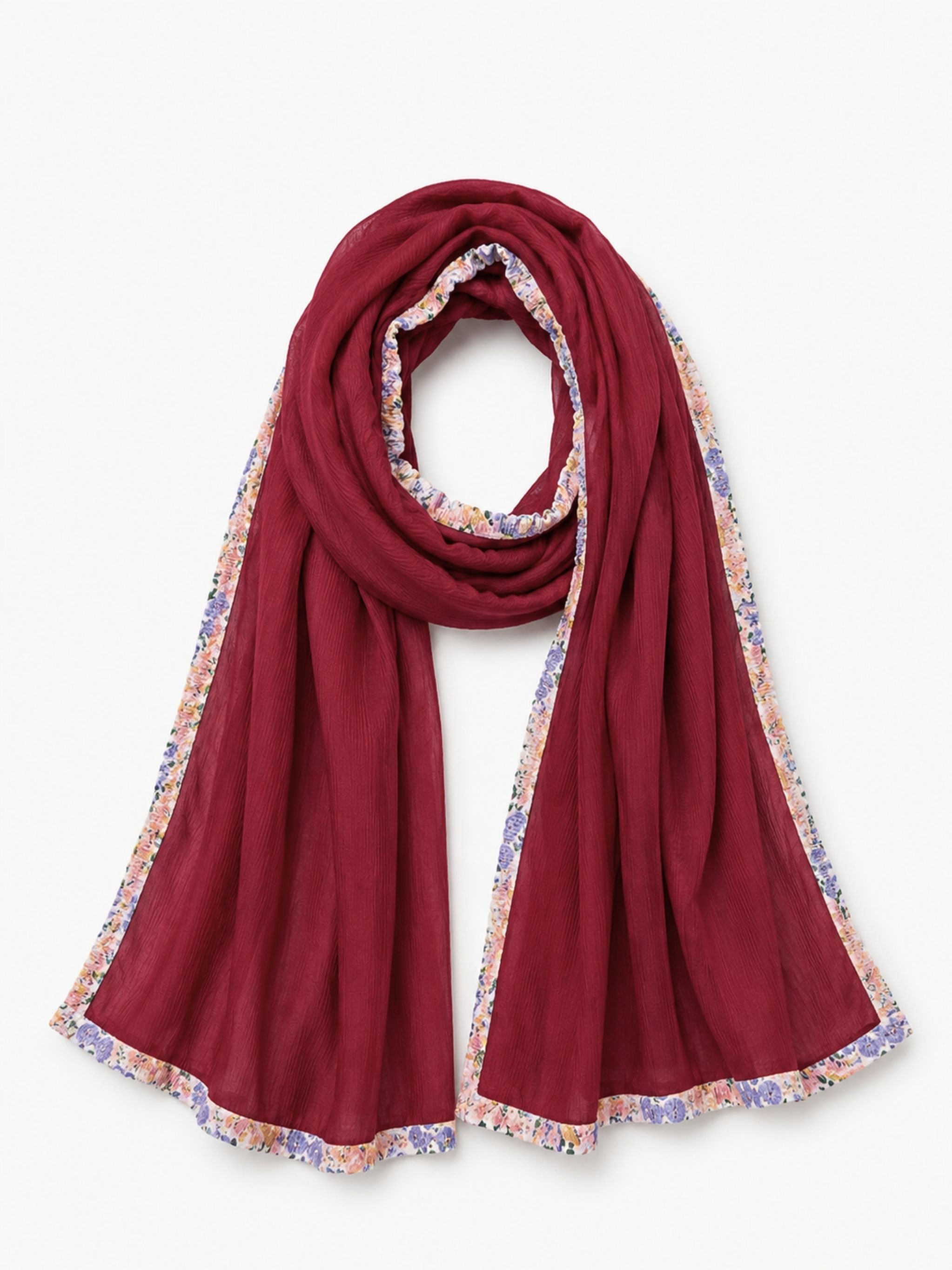 Luxe Crimson Bloom Hijabs