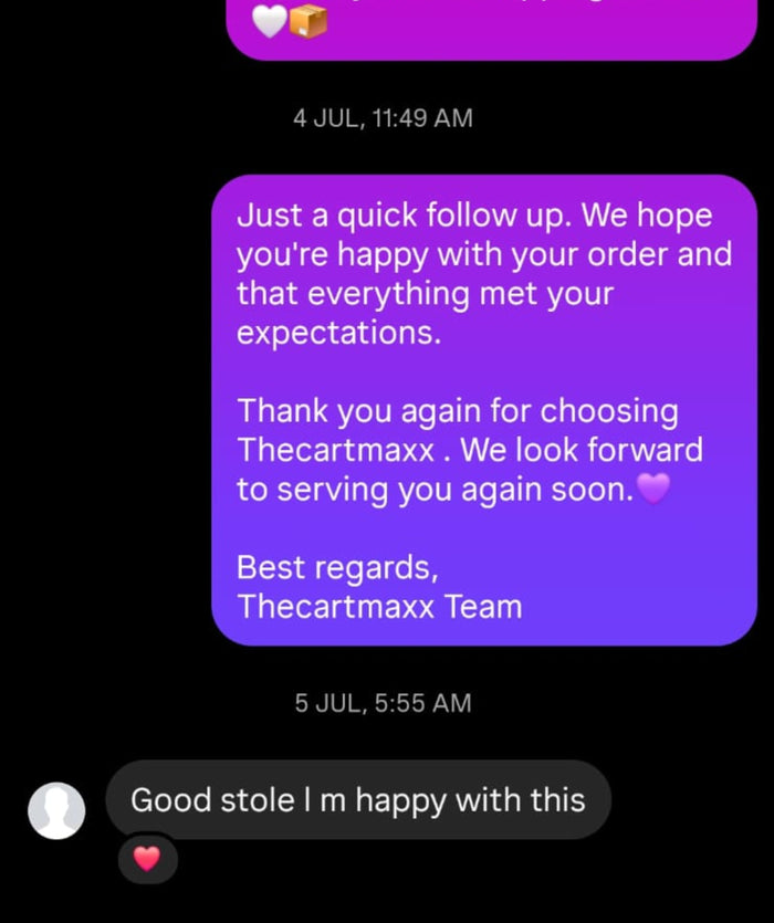 Customer review screenshot