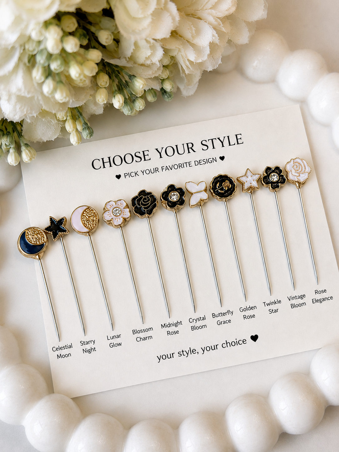 Celestial Luxe Bloom Pins