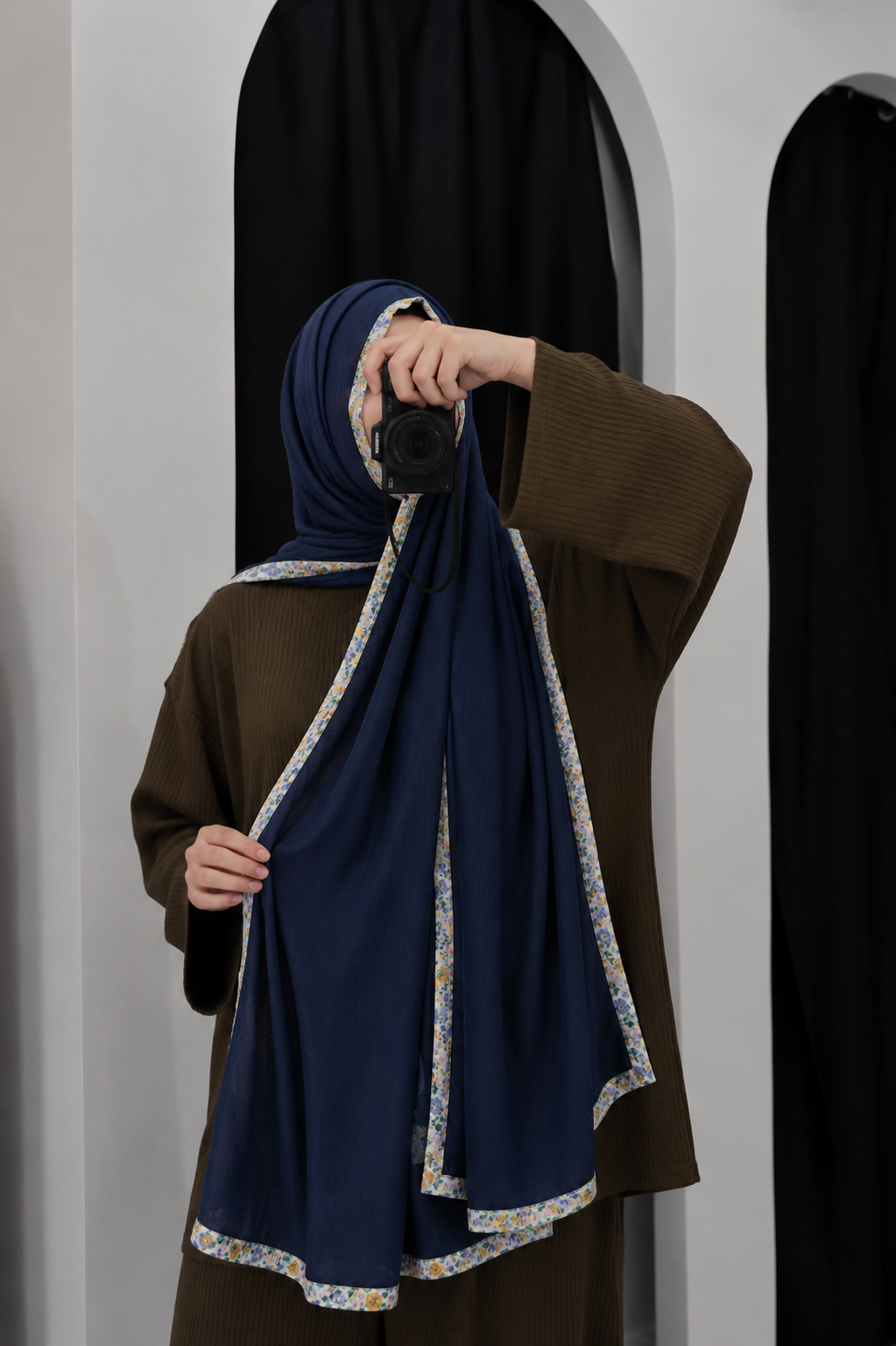 Luxe Crimson Bloom Hijabs