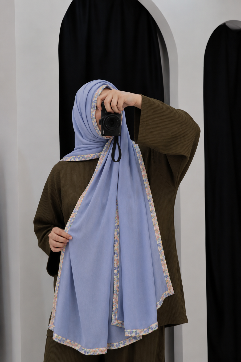 Luxe Crimson Bloom Hijabs